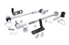 Sway-bar quick disconnects give your Jeep better articulation off road with the pull of a pin, but allows you to keep on road handling and stability. Our new links fold up and secure out of the way when not in use.