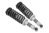 Do you want a great looking lifted truck that still rides like the day you bought it? Take your truck to new heights while preserving ride quality with Rough Country's N3 Performance Lifted Struts. Our Nitrogen charged, loaded struts add ride height to your truck while maintaining a smooth, factory-like ride. Each strut includes a pre-loaded coil for lightning-fast installation without the need for complicated strut disassembly.Rough CountryΓÇÖs Performance N3 Struts feature a massive bore and chrome-hardened piston rod with leak-proof piston seal for exceptional durability during off-road use. Each strut is specifically tuned for its intended application and includes a variable dampening system for outstanding handling and control on all road conditions. These Performance N3 Struts offer improved tire contact with the road for increased stability and performance.These struts are engineered to fit perfectly on each intended application, and feature a pre-installed coil spring for easy installation without the need for strut disassembly. Simply remove your factory strut and replace with this easy, convenient system. Add this upgrade to your lift kit for an increased ride height that mimics the factory responsiveness and handling of the OE strut. Includes a 3-year Limited Warranty.