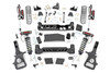 Transform your 5th generation RAM 1500 into an unstoppable off-road BEAST with Rough Country's complete 6in Suspension Lift Kit. This all-inclusive system delivers an aggressive, commanding stance that perfectly complements your truck's rugged new design.Preserve Your Smooth Factory Ride: Experience the same comfortable and controlled driving feel you love. Our kit maintains a smooth factory-like ride quality so every journey, on-road or off, is just as comfortable as before.Boost Your Ground Clearance for Ultimate Off-Road Confidence: Gain plenty of added clearance to tackle the toughest trails and obstacles with ease. The 6-inch lift lets you run up to massive 35-inch tires for a bold look and enhanced off-road capability.Achieve a Balanced, Aggressive Stance: Level your RAM's front and rear for a sleek, aggressive profile that turns heads everywhere you go. The kit includes precision-engineered front and rear crossmembers, each laser-cut with the iconic RC logo for a fierce yet streamlined appearance.Optimized Ride Quality with Application-Specific Springs: Enjoy improved handling, ride comfort, and load support thanks to dual-rate rear coil springs (optional upgrade) tailored for your RAM. Whether cruising highways or conquering rocky terrain, this kit adapts seamlessly.Fully Configurable with Premium Shock Options: Customize your ride quality with shock absorbers that match your driving style, from nitrogen-charged N3 shocks for balanced performance to the premium Vertex reservoir shocks for the ultimate ride.Enhanced Steering and Fitment: An upgraded outer tie-rod reduces bump steer and optimizes turning precision. Plus, it allows you to fit a wider variety of wheels without compromise.Clean Installation with Long-Term Durability: All components are designed with drop brackets and proper geometry to keep your truck looking sharp and functioning flawlessly, no loose parts or unsightly hangers. Backed by Rough Country's Limited Lifetime Replacement Guarantee, this kit is built to last.Upgrade your RAM 1500 with Rough Country's 6in Suspension Lift Kit, dominate the trails, look the part, and drive like a champion every mile of the way.