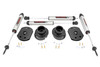 Lift, level, and smooth out your ride with Rough Country's new and improved 2.5-inch RAM 2500 Leveling Kit. Engineered to fit RAM trucks equipped with front radius arm suspension setups, this easy-to-install kit gives a big boost at an unbelievable price!\
Rough Country's durable coil spring spacers have been expertly redesigned to match the factory geometry of your truck, including the angle of the coil mounts and position of the rubber isolator, which perfectly indexes both springs to eliminate any chance of coil bowing. This kit has also been upgraded to include shock extension brackets that allow you to reuse your factory shocks at the optimum angle for your new lifted truck\
This kit also features a lightning fast, 100% bolt-on installation process that couldn't be easier or less invasive to your new vehicle. Includes Rough Country's Lifetime Replacement Warranty.