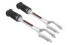 Level your vehicle from front to rear while preserving the smooth, factory ride quality with Rough Country's N3 Strut Leveling Kit! This easy-to-install kit boosts the front end, removing the unsightly factory rake and giving your Jeep┬áincreased ground clearance and aggressive good looks.Rough CountryΓÇÖs N3 Struts feature a massive bore and chrome plated piston rod with leak-proof piston seal for exceptional durability during off-road use. Each strut is tuned to OEM specs and includes a┬ávariable dampening system for outstanding handling and control on all road conditions. These struts offer improved tire contact with the road for increased stability and performance. Each lifted strut is a full replacement of your OEM equipment, engineered for a pain-free installation. Simply remove the factory strut and replace for an instant upgrade! No complicated strut disassembly required!
