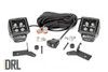 COMMAND THE DARK with Rough CountryΓÇÖs Jeep┬á2in LED Lower Windshield Kit! This all-inclusive kit comes with everything you need to upgrade your Jeep┬áwith a pair of Rough CountryΓÇÖs 2in LED cubes!This setup allows you to run a set of 2in LED cubes at the base of your windshield for a commanding presence and military Jeep feel! The discreet, easy-to-install mounting system allows you to keep the 2in cubes tucked in nicely along the front-end for optimum, forward-facing illumination that doesnΓÇÖt obscure visibility from inside the cab.Rough CountryΓÇÖs 2in LED Cubes feature an impressive 2,880 lumens and 36 watts of lighting power and is available in your choice of Chrome-Series or Black-Series LED for the style that suits your build the best! Each Rough Country LED light bar is IP67 Waterproof and includes a premium, braided wiring harness with in-line fuse and on/off switch.This easy-to-install kit features a 100% bolt-on installation procedure, with no need for cutting or drilling on your brand new Jeep! Includes Rough CountryΓÇÖs 3-year LED warranty and lifetime mounting bracket warranty!