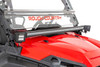 COMMAND THE DARK with Rough CountryΓÇÖs Dual LED Lower Windshield Cube Kit for Honda Pioneer! This handy LED Cube setup lets you light up the trail ahead with two Rough Country LED Cubes in the perfect, forward-facing position!\
This easy-to-install LED kit features a 100% bolt-on installation process that mounts to the bottom of the roll cage for an easy upgrade that goes on in no-time flat. Pick the LED that works best for you with your choice of standard 2-inch black-series LEDs with or without daytime running light function, or, our popular 3-inch Wide Angle Osram LED cubes!\
Each mount features a postionable base that lets you choose the exact angle you prefer for illumination wherever you need it most. Rough Country LED light cubes are IP67 Waterproof and includes a premium, braided wiring harness with in-line fuse and on/off switch.
