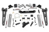 Take your truck to new heights with Rough Country's 6in Radius Arm Suspension Lift! This all-inclusive kit comes with everything you need for a total trasnformation of your truck. Run up to 37in tires while preserving the smooth, factory ride quality with this impressive upgrade.\
When changing a vehicle's suspension, the key to preserving ride quality is keeping the geometry of all suspension components as close to their factory angles as possible. Rough Country's new 6-inch Radius Arm Suspension Lift features a set of ultra-durable Radius Arms, precision fit to bolt right into the factory mounts for an easier install and a more factory-like angle. At 27lbs each, these beefy, upgraded Radius Arms dwarf stock equipment and feature durable durable rubber bushings for maximum vibration absorption.\
This kit includes a set of lifted coil springs and ultra-durable, fabricated anti-wrap rear blocks that prevent binding and axle wrap. Best of all, this kit comes with your choice of Rough CountryΓÇÖs N3, V2 Monotube, or Vertex Adjustable Reservoir shocks! Includes Rough CountryΓÇÖs Lifetime Replacement Warranty