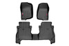 Protect your vehicle's interior with Rough Country's Floor Armor: Crafted from eco-friendly, semi-flexible low-density polyethylene, these mats provide superior durability while maintaining an ultra-durable, rigid shape thatΓÇÖs remarkably easy to clean.Where traditional rubber mats fail, Rough Country's Floor Armor excels. Designed for a lifetime of reliability, they wonΓÇÖt crack, split, or break downΓÇöguaranteeing long-term protection for your carpets. The raised-lip design keeps mud, moisture, and other messes contained, extending the lifespan of your interior while maintaining a spotless, functional look.Each contoured floor mat is laser-measured for a perfect fit to your specific make and model, ensuring a secure, custom grip that stays in place. The aggressive textured surface provides superior traction, preventing slipping while offering a rugged, stylish appearance inside your vehicle.No matter what you track in, Rough Country Floor Armor is effortlessly easy to clean. Simply pop them out and rinse away dirt, mud, and spills in seconds. Plus, enjoy peace of mind with Rough Country's Lifetime Replacement Warranty, ensuring youΓÇÖre always covered.