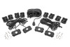 COMMAND THE DARK with Rough Country's 4-Pod Deluxe LED Rock Light Kit! These ultra-bright rock lights deliver 3,240 lumens of crisp white light, ensuring superior visibility in any environment. Designed for ultimate versatility, they come with both curved and flat mount backings, allowing for seamless installation on any surface.Rough CountryΓÇÖs Rock Lights offer quick plug-and-play connectors for hassle-free setup. The low-profile design makes them ideal for wheel wells, truck beds, boats, ATVs, and more! Each mount backing features cut-out channels to keep wiring neatly tucked away, preventing snags or loose ends.Built to handle the toughest conditions, these rock lights boast an IP67 waterproof rating and a rugged die-cast aluminum housing for maximum durability. The wide flood beam pattern provides broad, even illumination - perfect for spotting obstacles on the trail or lighting up your work area. With an extended 21-foot harness lead and secure 1/8-inch mounting hardware, installation is a breeze.Backed by Rough CountryΓÇÖs 3-Year Limited Warranty, these rock lights are the ultimate solution for off-road enthusiasts who demand performance, durability, and superior lighting. Upgrade your ride today!