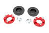 Transform your 4-Runner with Rough CountryΓÇÖs 2-inch Lift for 07-14┬áToyota FJ Cruiser. This easy-to-install kit gives you increased ground clearance and killer good looks while maintaining the superb ride quality.\
This kit includes a set of lifted coil spring spacers and strut extensions to provide enough ride height to run larger wheels and tires. With a 100% bolt-on installation process, this kit is easy to install in a home garage with common tools. Includes Rough CountryΓÇÖs Lifetime Replacement Warranty.