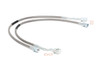 Upgrade your worn out rubber brake lines with Rough Country's Stainless Extended Steel Brake Line Kit. Our DOT approved brake line kits offer the necessary extra length to install your application, perfect for vehicles lifted 5in - 7.5in and for anyone who wants to swap out poor performing or decaying factory brake lines.Rough Country's Stainless Steel replacements offer superior protection and a seriously long lifespan. A braided stainless steel exterior keeps your lines free from off-road┬ádebris, rocks, and mud that can penetrate factory rubber lines. This durable outer layer also prevents expansion of the internal Teflon layer - even under 4,000PSI - keeping fluid moving to the brake line for a noticeably firmer brake pedal feel. High-quality hollow fasteners at both ends of each brake line provide a leak-free flow path.