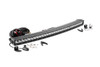 Command the Dark: Light up the night and stay on the trails longer with Rough Country's sleek 30-inch Curved Single Row CREE LED Light Bar. This powerful light bar offers 12,000 lumens of illumination and 150 watts of energy-efficient output, all housed in a stylish, modern frame. Featuring 30 high-intensity 5-watt CREE LEDs, it delivers superior brightness and durability for any adventure.The sleek chrome panel design complements vehicles with chrome accents, such as grilles, wheels, bull bars, or steps. Designed for all-weather performance, this light bar comes with a durable die-cast aluminum housing, ensuring maximum strength and heat dissipation. ItΓÇÖs also backed by an IP67 waterproof rating, providing reliable performance even in harsh conditions.Installation is made simple with the included premium, flat-wound wiring harness, complete with an on/off switch for easy operation. The light bar also features Rough Country's Light Bar Noise Silencers, designed to eliminate unwanted hums, whistles, and wind noise typically found in mounted LED light bars.This light bar includes both end mounts and adjustable post mounts, offering multiple mounting options for maximum versatility. A snap-on cover protects the lens, while Moisture Breather technology reduces moisture build-up inside the light. Plus, itΓÇÖs all backed by a 3-year warranty for peace of mind.