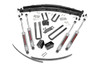 Give your Dodge an increased ground clearance with Rough CountryΓÇÖs 4" Dodge Suspension Lift Kit! This easy-to-install leveling kit raises the front of your vehicle to be equal height with the rear for a leveled, flush look that gives a better ride height and more aggressive appearance.\
This kit features a set of front, durable leaf springs allowing you gain additional ride height without sacrificing ride quality or performance. A raised steering arm and rear blocks as well as add-a-leaf's are also provided to keep everything at optimum angles for a factory-like ride, even after lifting.\
A set of Rough Country's premium N3 shocks are also included in this kit. These fine tuned 10-stage variable high-pressure Nitrogen charged shocks offer a fantastic blend of off-road action and smooth highway ride quality. With a durable 18mm spring-loaded piston rod and faster-cooling 54mm shock body.\
Get the wheels you want! Rough Country's 4" Dodge Suspension Lift Kit comes with everything you need to fit up to a 35" tire with proper wheel backspacing.\
Best of all, Rough Country's 4" Dodge Suspension Lift Kit is backed by our Lifetime Replacement Warranty.