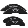 MGP 4 Caliper Covers Engraved Front & Rear MGP Black Finish Silver Char 2006 Lincoln Mark Lt - 36025SMGPBK Photo - Primary