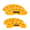 MGP 4 Caliper Covers Engraved Front & Rear Jeep Yellow Finish Black Char 2018 Jeep Wrangler - 42018SJEPYL Photo - Primary