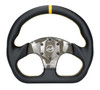 NRG Carbon Fiber Flat Bottom Steering Wheel (320mm) Red CF Center w/Red Stitch/Center Mark - RST-024CF/RD Photo - Close Up