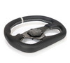 NRG Carbon Fiber Flat Bottom Steering Wheel (320mm) Silver CF Center w/Silver Stitch/Center Mark - RST-024CF/SL Photo - Close Up