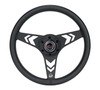 NRG Aluminum Steering Wheel 330mm - Arow Cutout - Ergonomic Grip - Anadized Black - RST-070-BK Photo - Primary