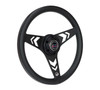 NRG Aluminum Steering Wheel 330mm - Arow Cutout - Ergonomic Grip - Anadized Black - RST-070-BK Photo - Close Up