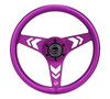 NRG Aluminum Steering Wheel 330mm - Arow Cutout - Ergonomic Grip - Anadized Purple - RST-070-PP Photo - Primary