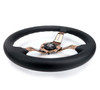 NRG Light Weight Gaming Steering Wheel - Spllitz 350mm 3 Rose Gold Spokes Slits - Leather - ST-010RG-PR Photo - Close Up
