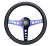 NRG Light Weight Gaming Steering Wheel - Driftz 350mm 3 NeoChrome Spokes Perforated Leather - ST-034MC-PR Photo - Primary