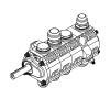 Peterson Fluid Systems R4 4-Stage Oil Pump - Left Side Mount - Rear Drive - 04-4004 Line Art