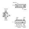 Peterson Fluid Systems R4 4-Stage Oil Pump - Left Side Mount - HV - Rear Drive Drag - 04-4066 Illustration Guide