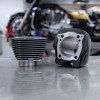 S&S Cycle 2017+ M8 Models 4.250in Bore 4.840in Big Bore Cylinder Set - Black Granite w/ Highlight - 910-0739A Photo - Close Up