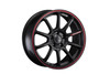 SSR GTV05 5x100 18x8.0 Offset 38 Flat Black w/ Red Line - T818800+3805CBR Photo - Primary