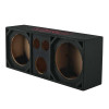 DS18 Ported Enclosure 2x 12in Mids 2x 3.6in Tweeters & 1 x 5.7in Horn Diffuser -Black Carpet - VOC12PRO Photo - Close Up
