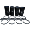 S&B 4"x 8" Intercooler Boot Kit with Clamps (Set of 4)