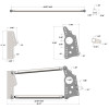 QA1 HD Pro Rear Drag 4-Link System - No Shocks/Springs - R070-000 Technical Drawing
