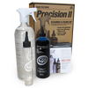 <p>Precision II Cleaning and Oil Kit Blue Oil Maximize the performance and longevity of your air filter. Works on any S&amp;B filter and 95 percent of all other high performance air filters.Remove and Clean sealing area of filter and filter housing with a Clean soft rag.</p>
<p>Tap the filter on a hard surface to remove and loosen large paricles and debris. (A soft brush may be used to loosen large particles of debris or bugs.) Use S&amp;B's Filter Cleaner to Clean the filter. Gently rinse out the Cleaner using low pressure water.</p>
<p>Let filter dry for at least 24 hours.Fill and Apply Fill applicator with exact amount of oil required for your filter. Starting 1/2 way from base make 2-3 passes around the circumfrence of the filter in the same area. Repeat this process evenly spacing out the passes. Inspect and Install.</p>
<p>Allow oil to bleed for 20-30 minutes. Inspect the filter for any white areas the oil did not cover. With the remaining oil in the applicator apply a small amount of oil to those white areas. Do Not over oil your filter.<br /><strong>Details:</strong></p>
<ul>
<li>Filter Type Oiled</li>
<li>Oil Color Blue</li>
</ul>