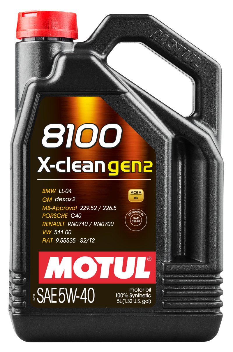 DESCETE　5L Motul 109762 5L Synthetic Engine Oil 8100 X-CLEAN Gen 2 5W40 | eBay