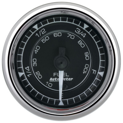 AutoMeter Chrono 2-1/16in 0-280 Ohm Programmable Fuel Level Gauge - Chrome - 9710 Photo - Primary