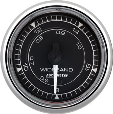 AutoMeter Chrono 2-1/16in 8:1-18:1 Stepper Motor Air/Fuel Ratio-Wideband Analog Gauge - Chrome - 9770 Photo - Primary