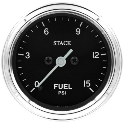 Autometer Stack 52mm 0-15 PSI 1/8in NPTF Male Pro Stepper Motor Fuel Pressure Gauge - Classic - ST3304C Photo - Primary