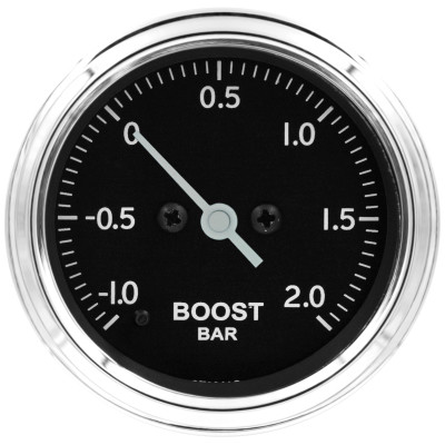 Autometer Stack 52mm -1 to +2 Bar (Incl T-Fitting) Pro Stepper Motor Boost Pressure Gauge - Classic - ST3311C Photo - Primary