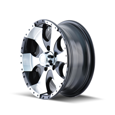 ION Type 136 15x6 / 5x114.3 BP / 0mm Offset / 83.82mm Hub Black/Machined Wheel - 136-5665BX Photo - Primary