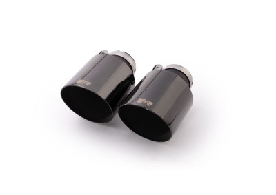 Remus Stainless Steel 115mm Angled Engraved Black Chrome Tail Pipe Set (Pair) - 0026 80SABR Photo - Primary