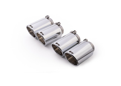 Remus Stainless Steel 102mm Angled Rolled Edge Chrome Tail Pipe Set (Quad Tips) - 0046 70SR User 1
