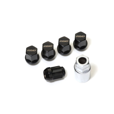 Rays 19 Hex Lock & Lug Nut Set M14 x 1.5 - Black - W191415B User 1
