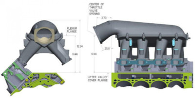 Holley Hi-Ram Intake Plenum Top Only - 2 x 4500 (2.00" Bore) (HOE-1300-238)