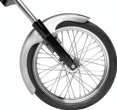 Bikers Choice 21in Outlaw Raw Stl Frt Fender - 489663 Photo - Primary