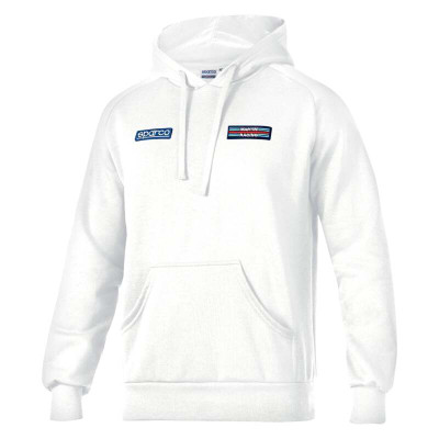 Sparco Hoodie Martini Stripes XL - White - 01340MRBI4XL Photo - Primary
