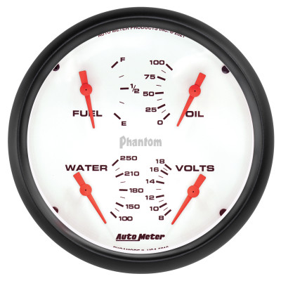 Autometer Phantom Quad 5in. Gauge 0 Ohm (E) - 90 Ohm (F) Electric - 5819 Photo - Primary