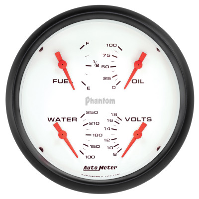 Autometer Phantom Quad 5in. Gauge 240OHm (E) - 33Ohm (F) Electric - 5820 Photo - Primary