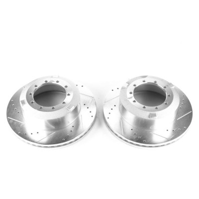 Power Stop 17-22 Ford F-550 Super Duty Rear Drilled & Slotted Rotor - Pair - AR85190XPR Photo - Primary