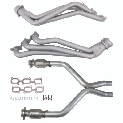 BBK 11-14 Ford Mustang V6 1-3/4 Long Tube Headers w/High Flow Catted X-Pipe (Ti Ceramic) - 16421 Photo - Primary