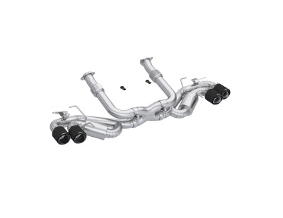 MBRP 20-24 Chevrolet Corvette C8 3in Active Cat Back Quad Split Rear Exit Exhaust w/ AFM Sims - S70413CF Photo - Primary