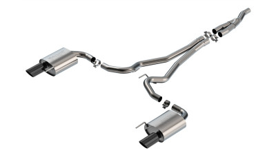 MUSTANG ECOBOOST 2024 2.3L 4 CYL AT RWD 2DR 2.50 S-TYPE S Black Chrome Catback Exhaust - 140979BC Photo - Primary
