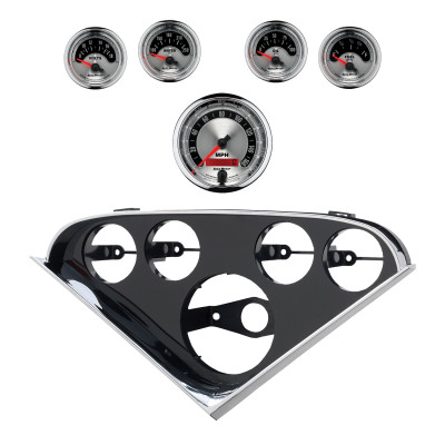 Autometer American Muscle Direct Fit Dash Kit 55-56 Chevrolet (1 x 3-3/8in. / 4 x 2-1/16in.) - 2207-01 Photo - Primary